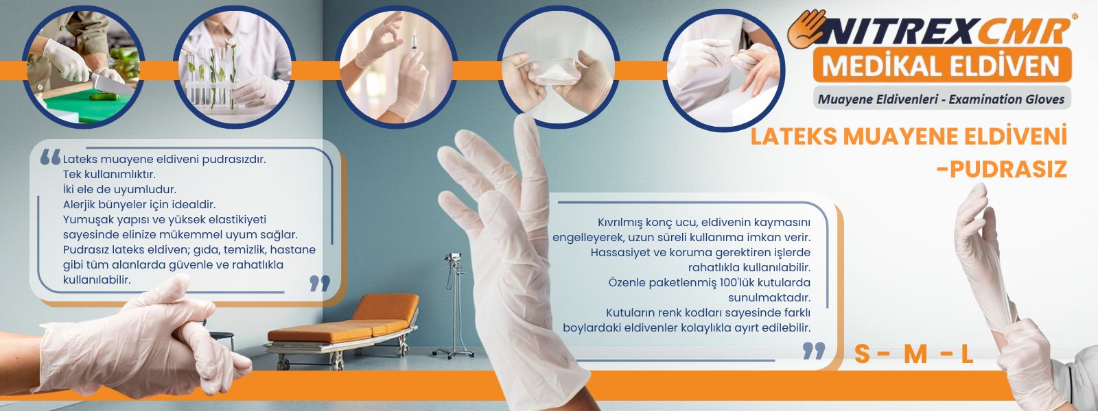 Lateks Pudrasız Muayene Eldiveni, Lateks Pudrasız Eldiven, Muayene Eldiveni Fiyatları