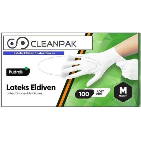 Cleanpak Lateks Pudralı Muayene Eldiveni