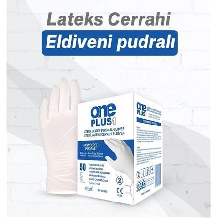 One Plus Steril Cerrahi Eldiven - Gold Plus Pudralı