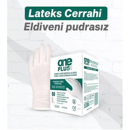 One Plus Steril Cerrahi Eldiven - Gold Plus Pudrasız