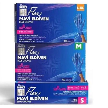 Flex Tpe Hibrit Eldiven Mavi
