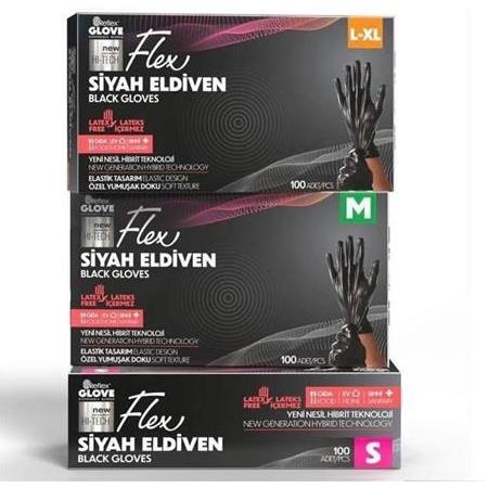 Flex Tpe Hibrit Eldiven Siyah